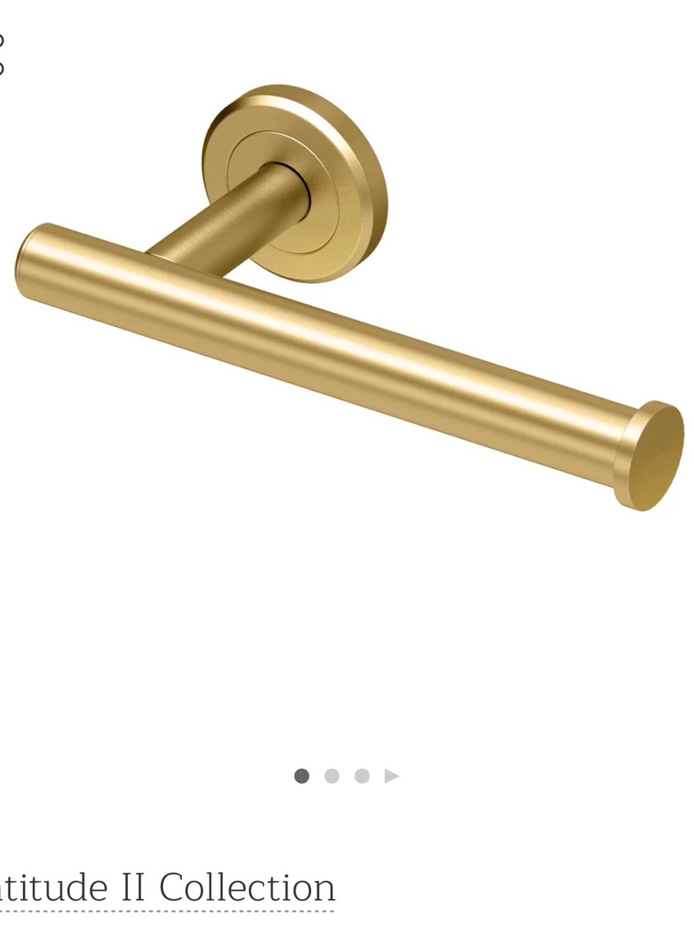 Gatco Latitude II Collection Euro Toilet Paper Holder in Brushed Brass NWT